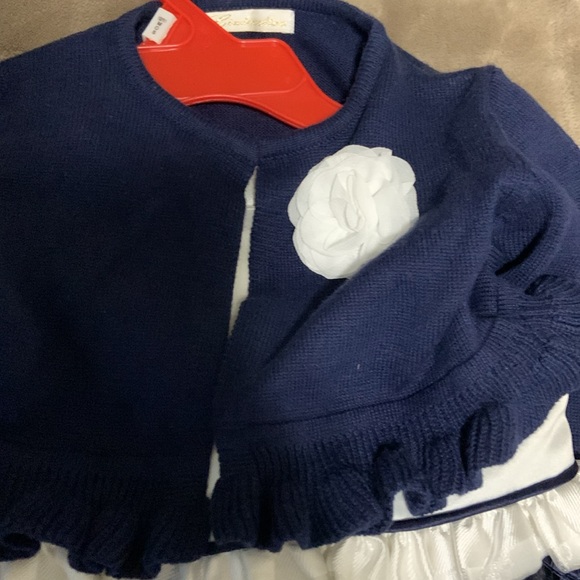 Cinderella striped dress with navy cardigan 18 months - Picture 7 of 9